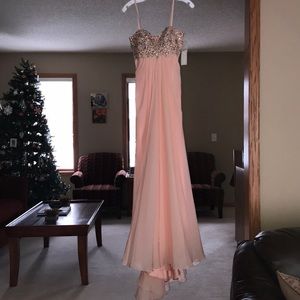 David’s bridal blush 1/2 prom dress